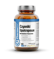 Kapsler til fedtstofskifte (lipotrope faktorer) glutenfrit kosttilskud 60 stk. - PHARMOVIT (REN ETIKETTE)
