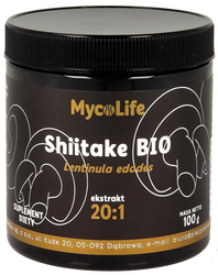 Shiitake Økologisk Ekstrakt Kosttilskud Glutenfri BIO 100 g – Pięć Przemian