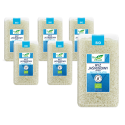 SÆT med 6 x glutenfri hvide jasminris BIO 1 kg