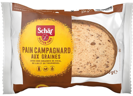 SÆT 5 x Pain campagnard aux graines flerkornsbrød, glutenfri 250 g - Schar