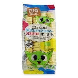 Glutenfri spiralchips med majs og æg BIO 60 g