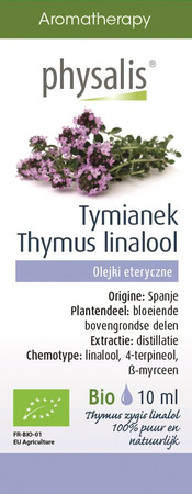 Æterisk olie af timian thymus zygis linalol (tijm linalool) bio 10 ml