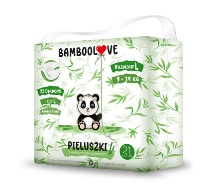 Bambusfiberbleer størrelse L 9 - 14 kg