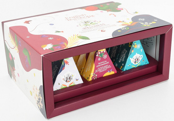 Christmas tea collection bio pyramids (wellness- 3 flavours) (12 x 2 g) 24 g english tea shop organic