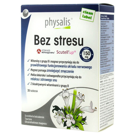Tablet til reduktion af stress 30 stk. – Physalis - kosttilskud