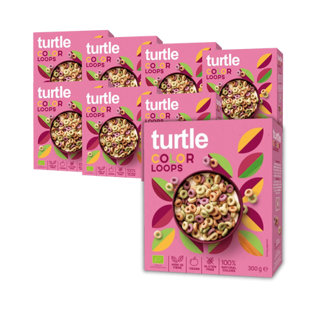 KIT 8 x glutenfri farvede kornskiver bio 300 g - skildpadde