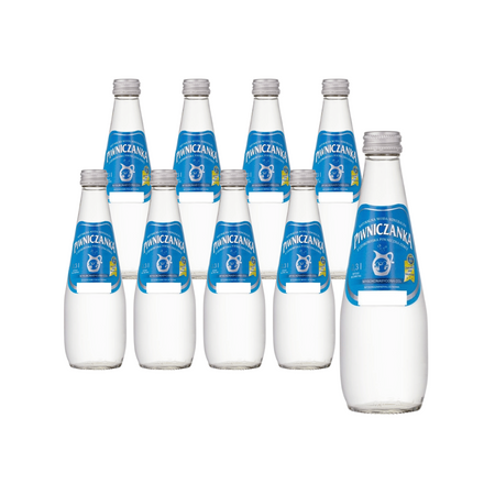 SÆT 9 x Naturligt co2-mineralvand med højt svovlindhold 0,3 l