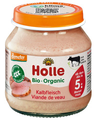 Kalvekød uden tilsat sukker glutenfrit fra 5 måneder Demeter bio 125 g - Holle