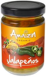 Grønne jalapeno-pebre i skiver i marinade bio 170 g (60 g) - AMAIZIN