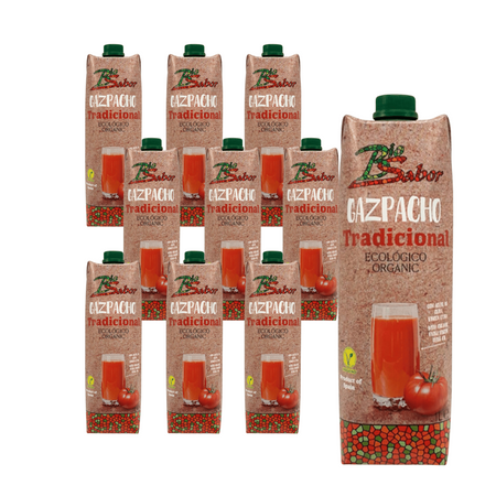 KIT 10 x Gazpacho (spansk grøntsagssuppe) bio 1 l