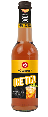 Alkoholfri drik ice tea peach bio 330 ml - Hollinger