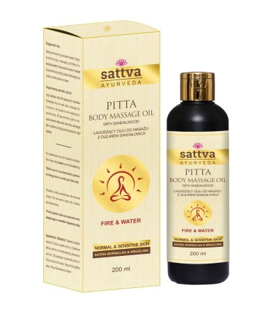 Beroligende massageolie med sandeltræolie 200 ml - SATTVA