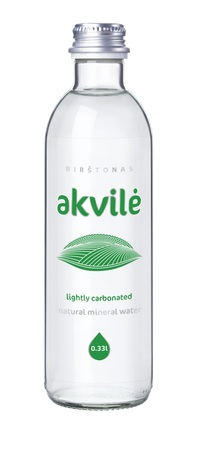 Naturligt let kulsyreholdigt mineralvand 330 ml (glas) - Akvile