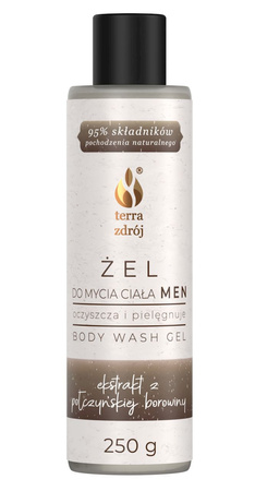 Rensende og plejende shower gel til mænd 250 g - Terra Zdrój (tørveserie)