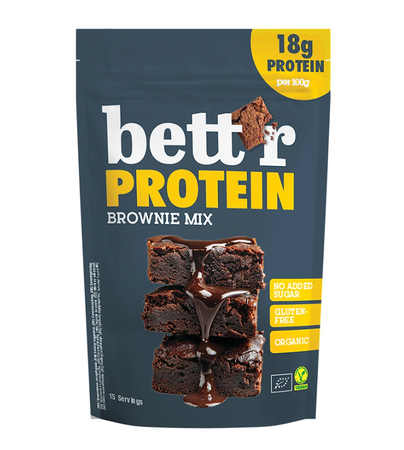 Glutenfri proteinbrownie-mix uden tilsat sukker bio 400 g - BETT'R