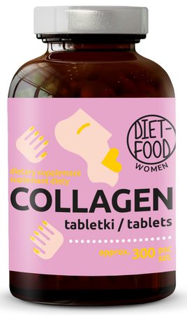 Kollagen (400 mg) kosttilskud 300 tabletter - DIET-FOOD