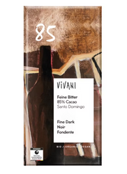 Mørk Chokolade 85 % Økologisk 80 g – Vivani