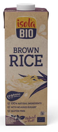 SÆT 6 x Glutenfri brun risdrik bio 1 l - Isola bio