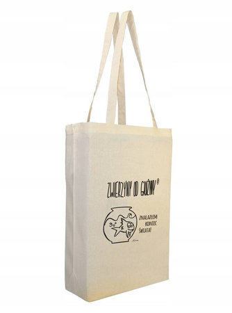 Torba bawełniana na zakupy, ekologiczna, mix 1 szt. - zwierzyny od grażyny