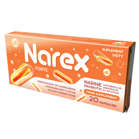 Probiotisk Narine Forte kosttilskud 20 kapsler - Narex