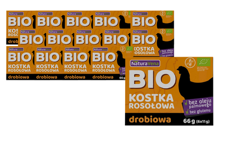 KIT 15 x Glutenfri fjerkræbouillonterning bio 66 g - Naturavena