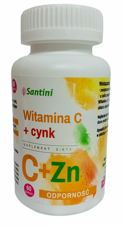 C-vitamin + zink kosttilskud 60 tabletter - Santini
