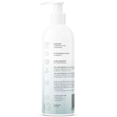Natural baby care, naturalny żel do kąpieli dla dzieci, 200ml