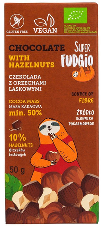 Hasselnøddechokolade BIO 50 g
