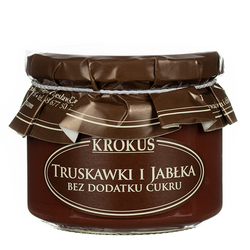 Jordbær og æbler uden tilsat sukker 310 g - Krokus