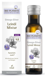 Omega silver - blanding af hørfrøolie (marine alger) bio 100 ml - Bio Planete
