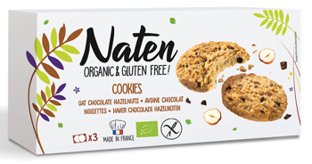 Havrekager med chokolade og hasselnødder