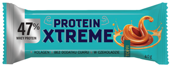 Xtreme proteinbar med karamelsmag i mælkechokolade uden tilsat sukker 40 g - godt hold