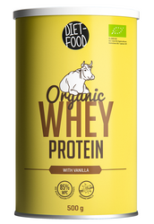 Valleprotein med vaniljesmag (wpc 85-koncentrat) bio 500 g - DIET-FOOD