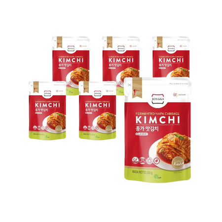 SÆT 6 x "Kimchi classic Jongga 520g (doypack)"