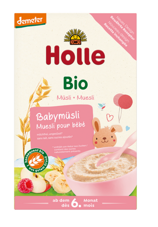 Korn- og frugtgrød uden tilsat sukker fra 6 måneder demeter bio 250 g - Holle