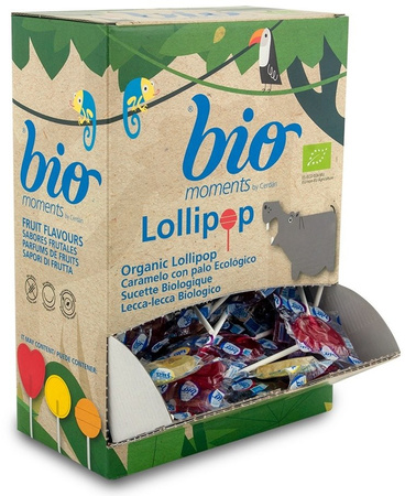 Frugt slikkepinde hjerter BIO glutenfri 100 x 8,3 g