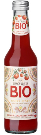 SÆT 24 x Rød orange kulsyreholdig drik BIO 275 ml