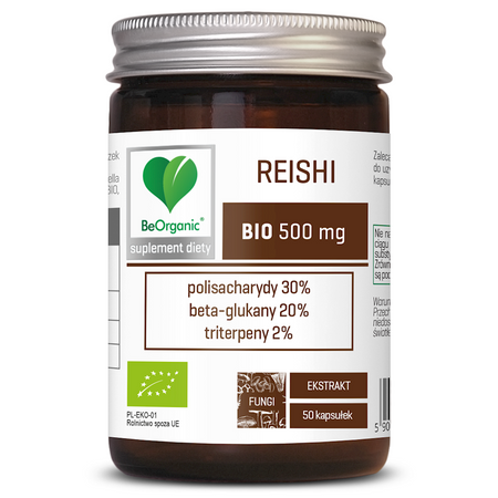 Reishi-svampeekstrakt Økologisk kosttilskud (500 mg) 50 kapsler – Be Organic