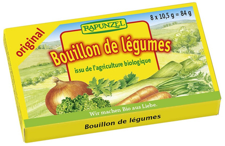 Bouillon - gule grøntsagsterninger bio (8 x 10,5 g) 84 g