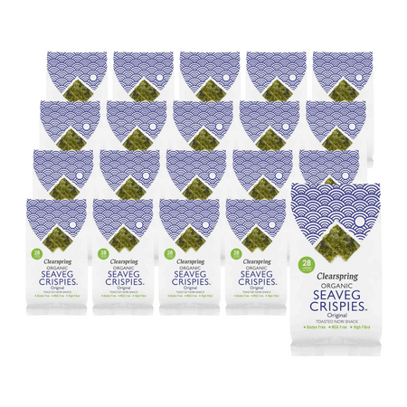 SÆT 20 x Seaveg glutenfri naural tangchips BIO 4 g