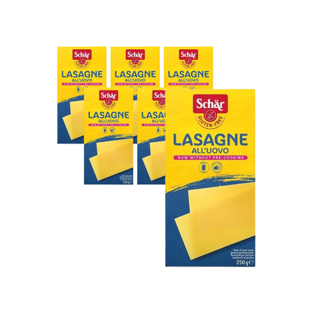 SÆT 6 x Æggelasagnepasta, glutenfri 250 g - Schar