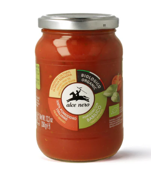 Tomatsauce med basilikum bio 350 g - ALCE NERO