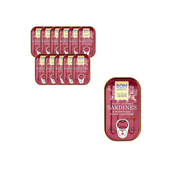 KIT 12 x portugisiske sardiner i krydret tomatsauce 120 g (78 g) - Bon Appetit