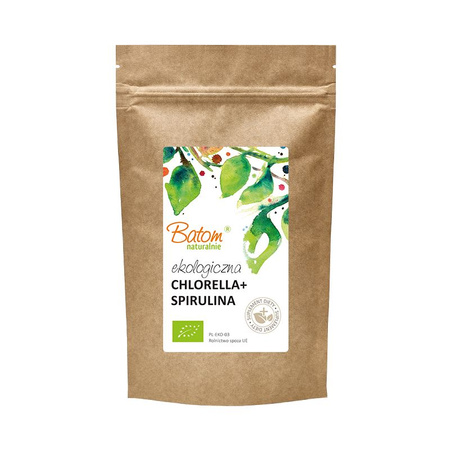 Chlorella + Spirulina kosttilskud bio 500 tabletter 250 g (400 mg) - Batom
