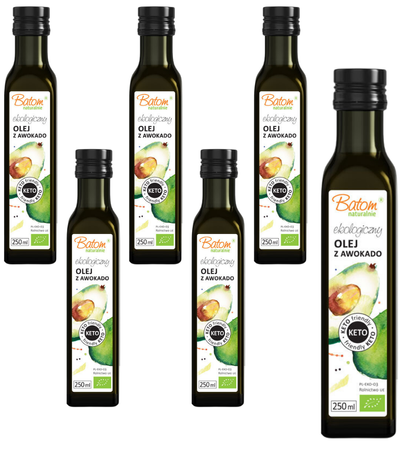 SET med 6 x keto koldpresset avocadoolie bio 250 ml - Batom