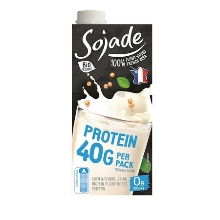 Sojadrik med højt proteinindhold naturlig sukkerfri glutenfri bio 750 ml - Sojade