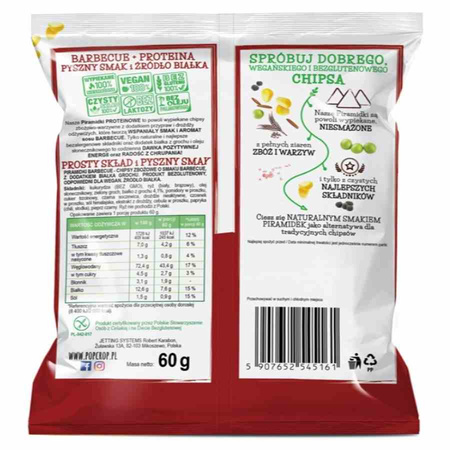 KIT 10 x Proteinpyramider - barbeque popcrop, 60 g