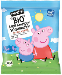 Æble- og gulerodschips BIO 30 g Peppa Pig - PURE&FUN