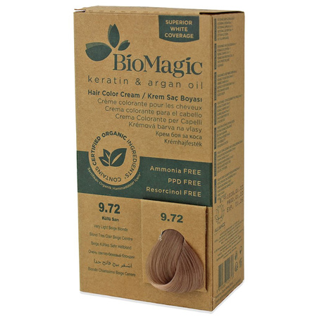 Hårfarve meget lys beige blond (9.72) 250 g - BIOMAGIC
