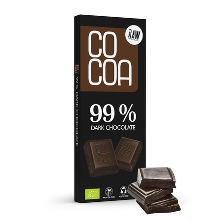 Mørk chokolade 99 % bio 40 g - COCOA